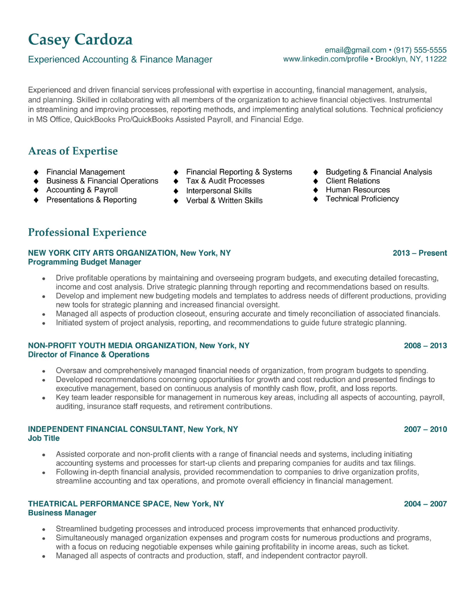Casey’s resume after