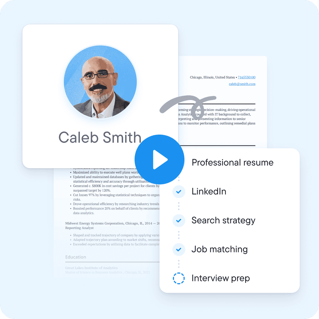 Job placement block section video thumbnail