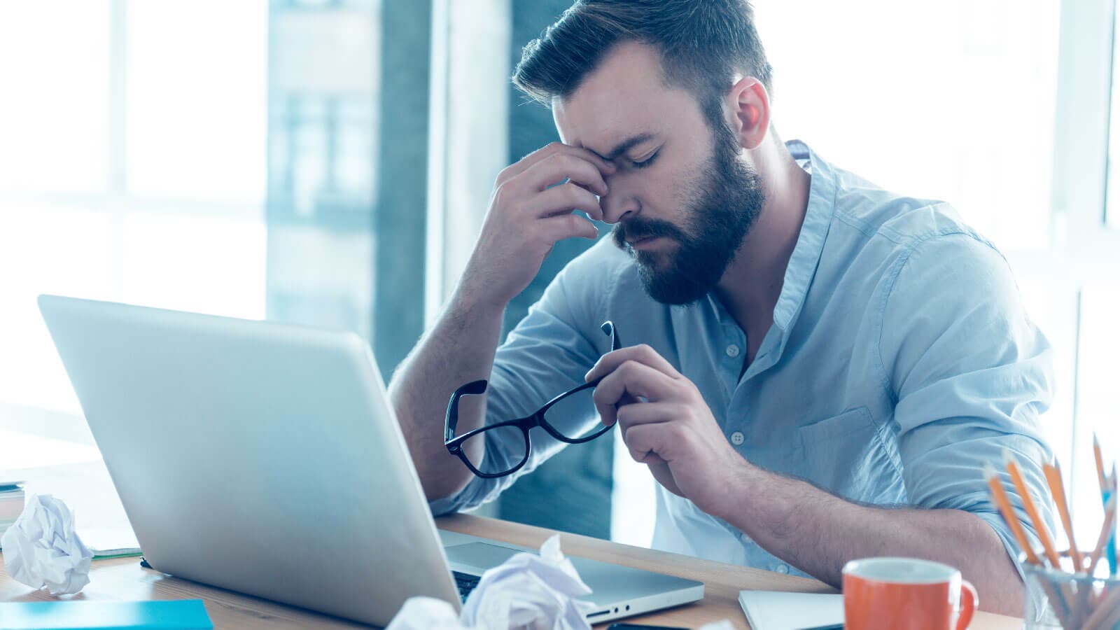 Man stressed out