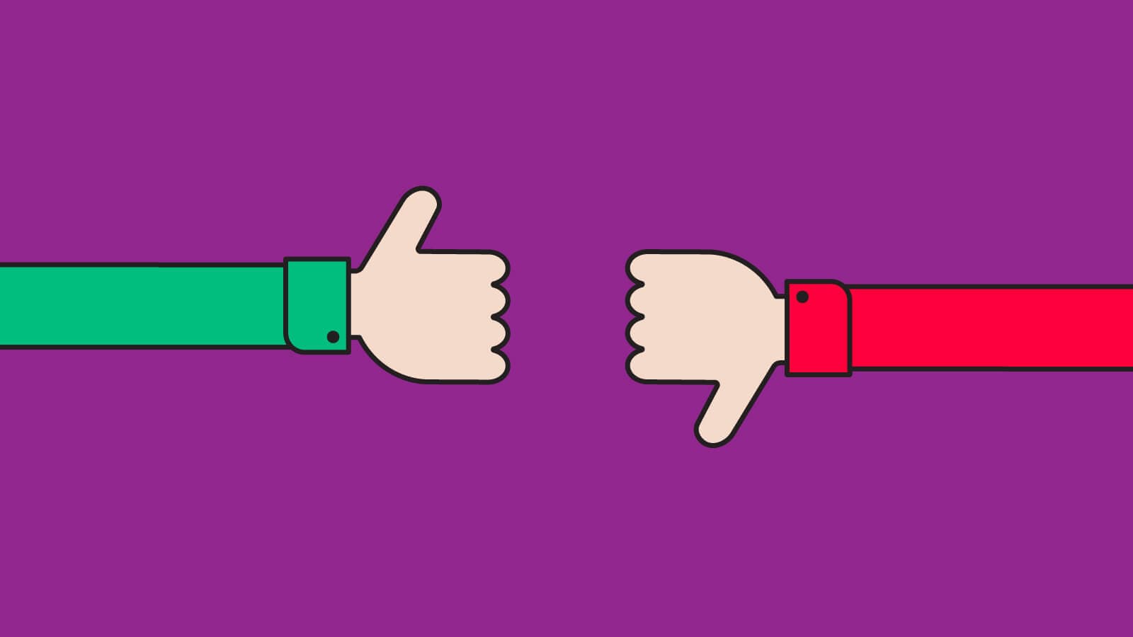 Thumbs up, thumbs down