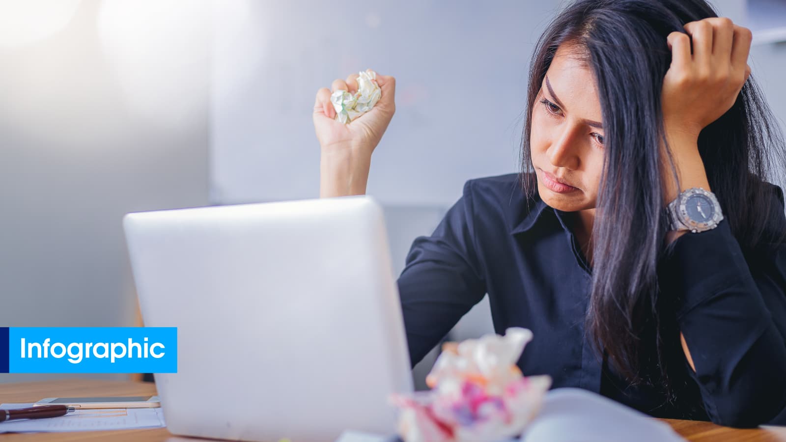 woman behind laptop
