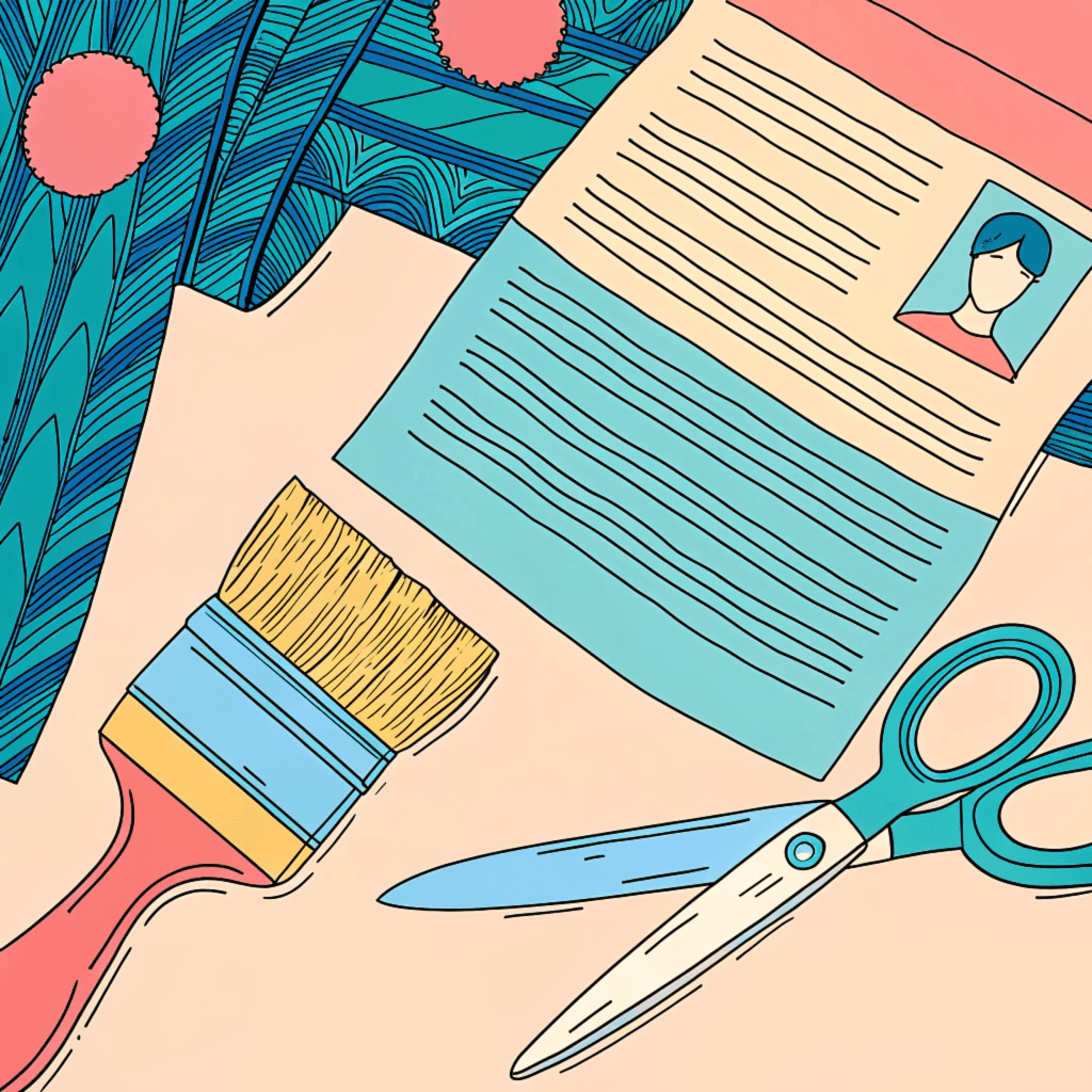 resume with a paintbrush and scissors 