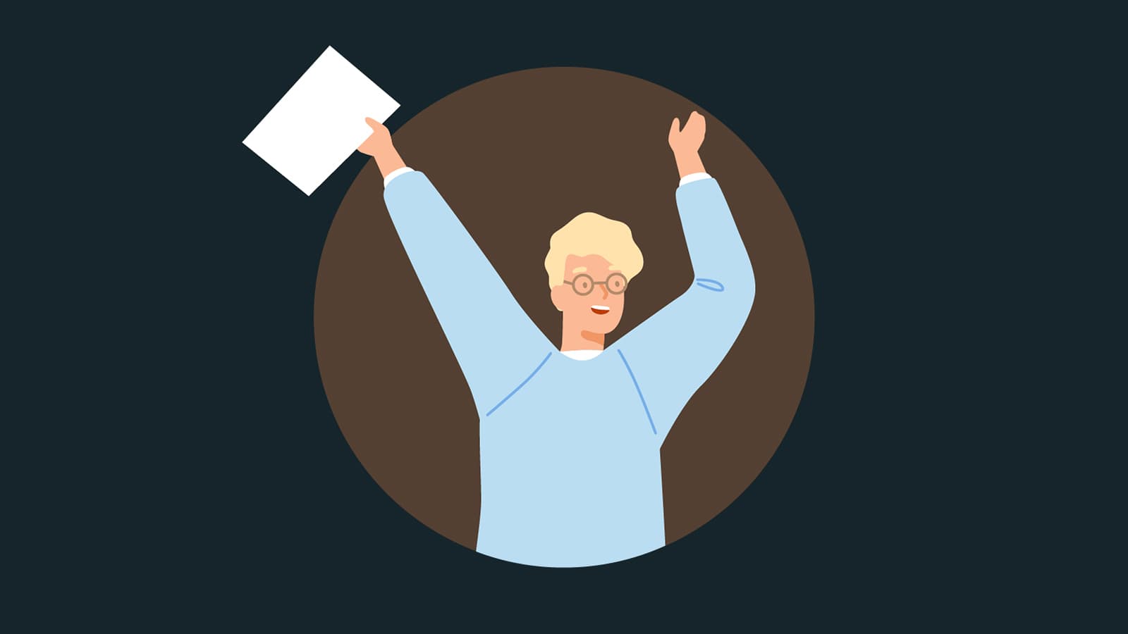 Man and resume