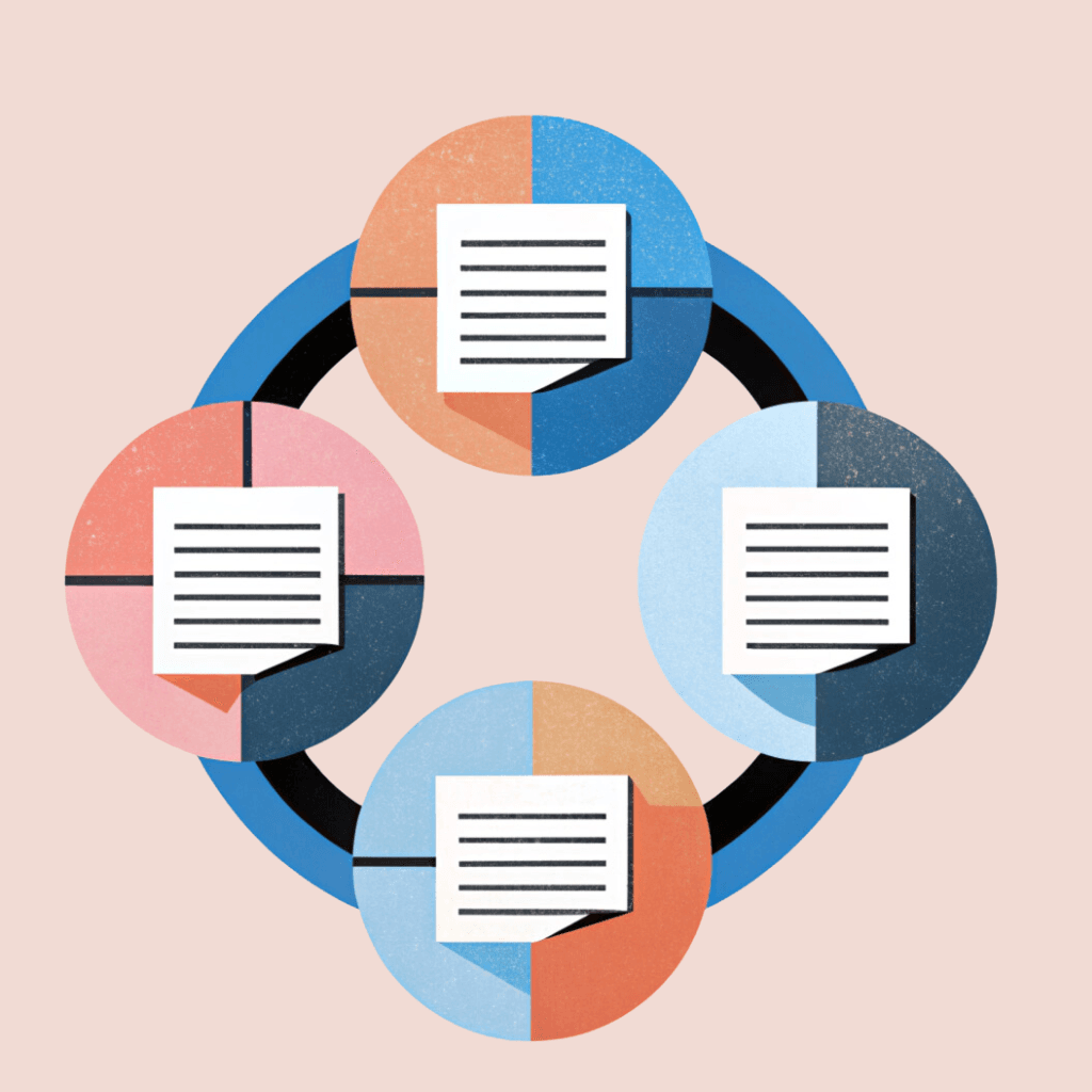 Abstract image of a resume