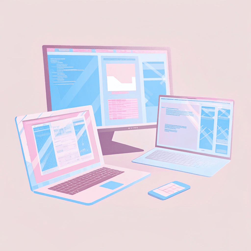 laptop and computer screens