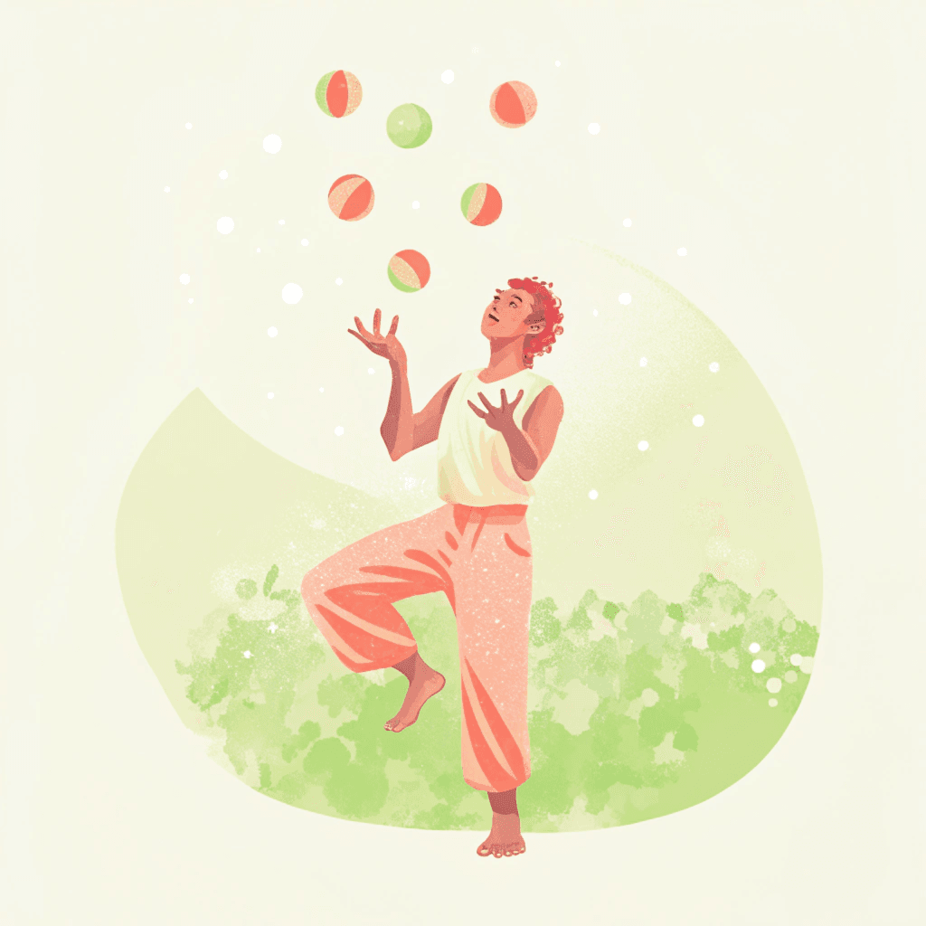 Person juggling