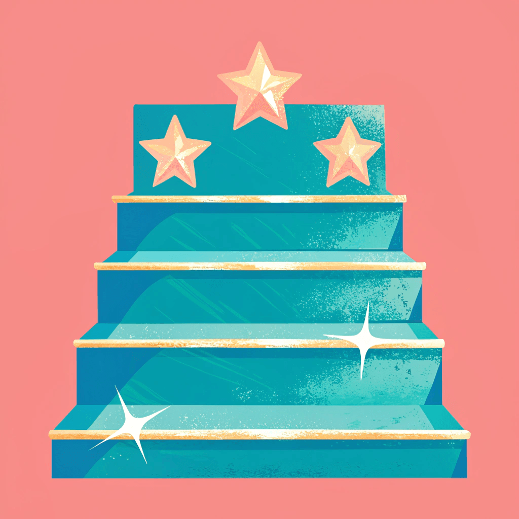 steps with stars on them
