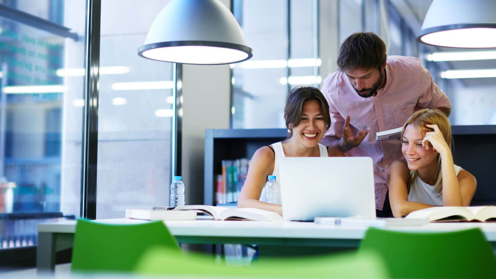 Employees working together