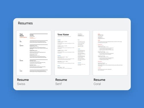The 5 Best Google Docs Resume Templates