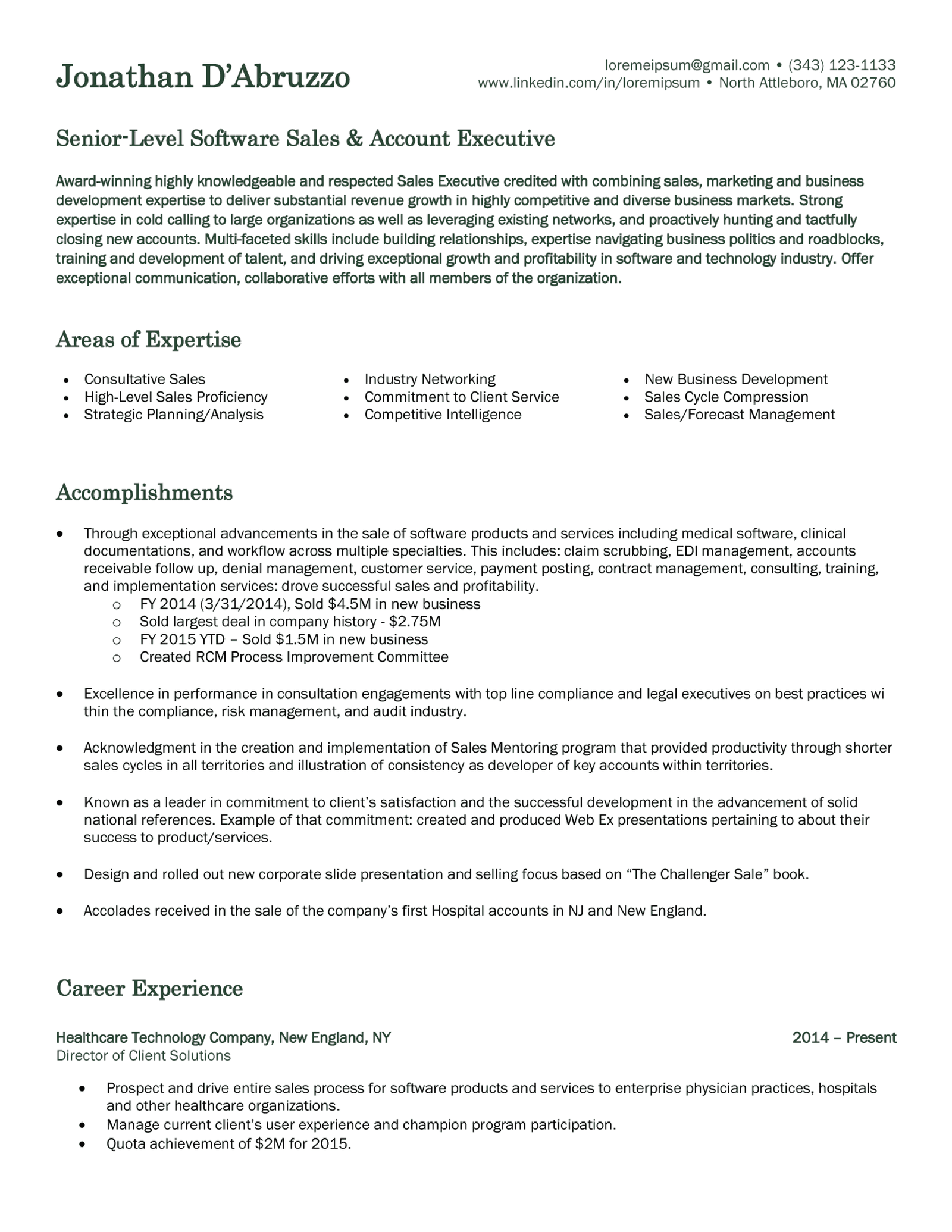 Jon’s resume after