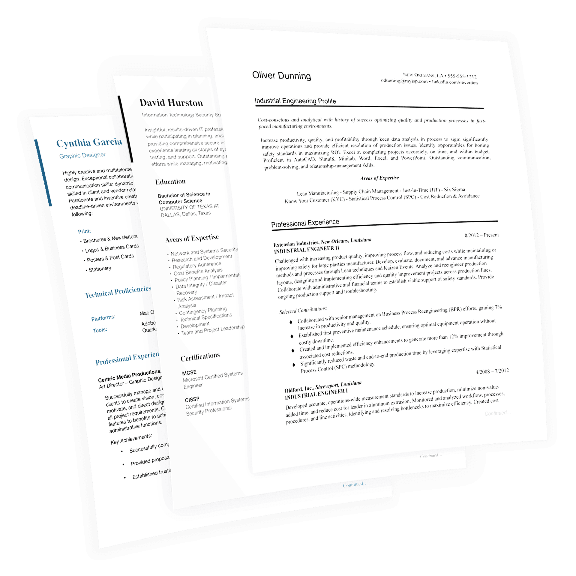 Be interview-ready with a resume that tells your story.