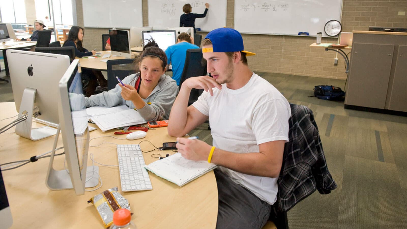 Students studying