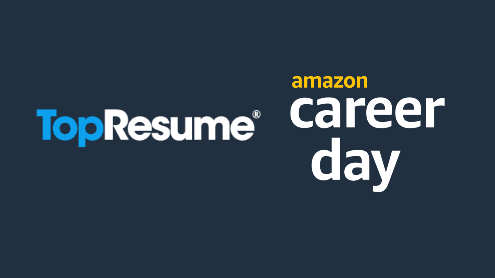 Top Resume logo and Amazon Career Day logo