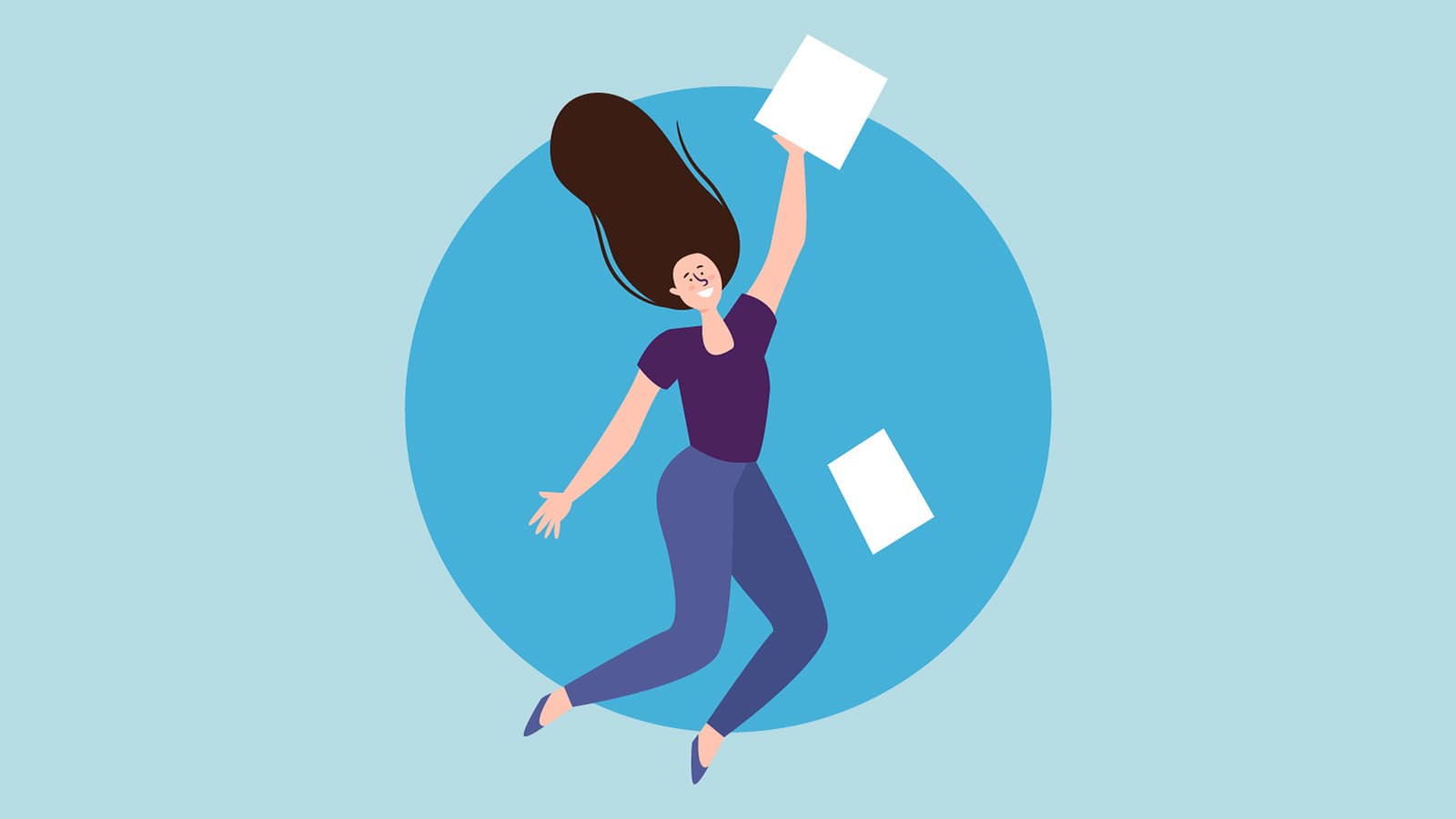 Girl with resume