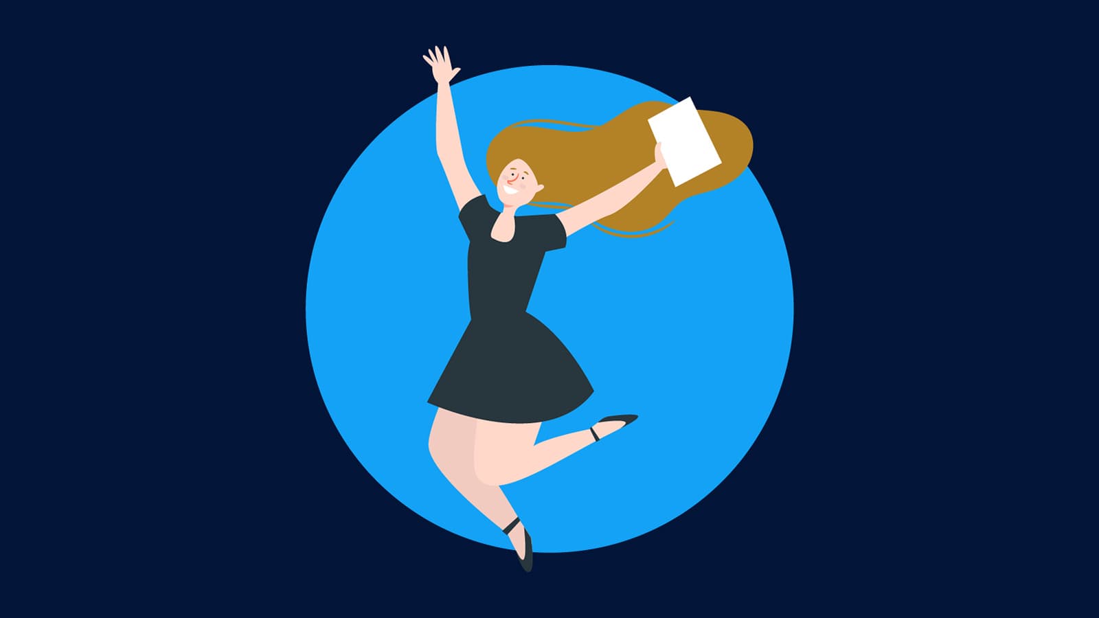 Happy girl resume