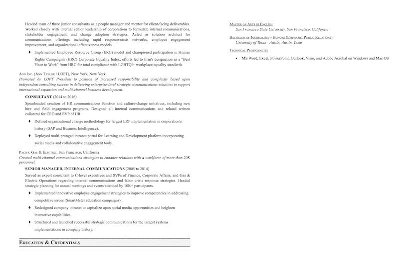 Consultant resume example page 2