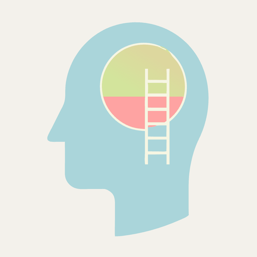 Head with a ladder in it