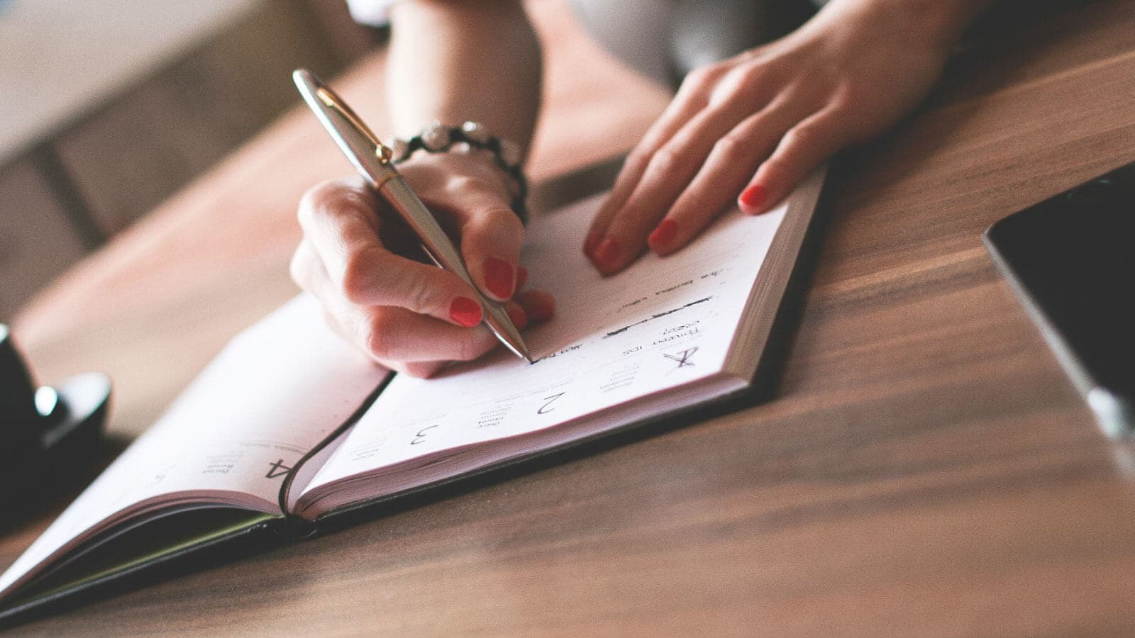 Writing in a journal