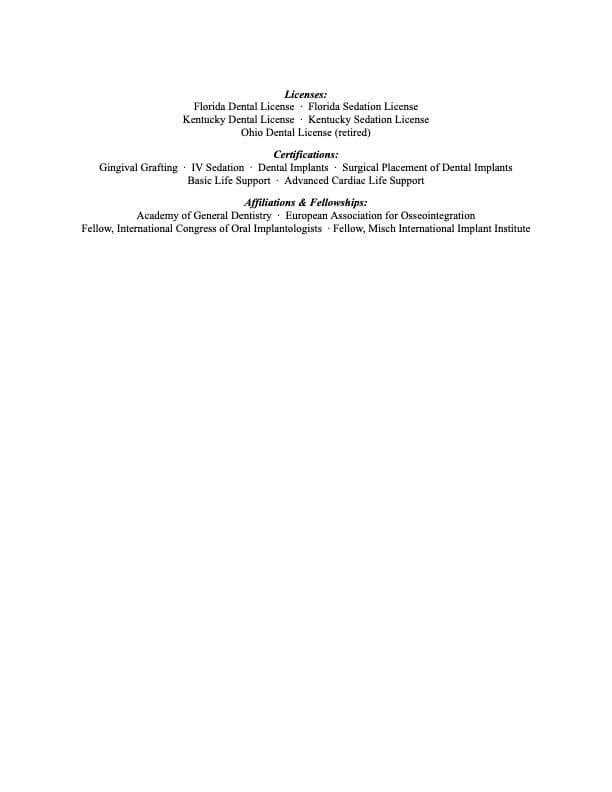 Dentist resume example page 2