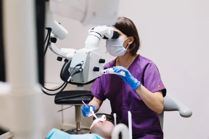 Dentist at work