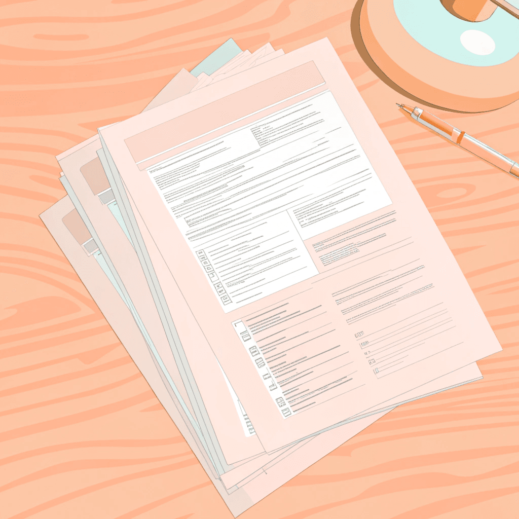 stack of resumes on a table