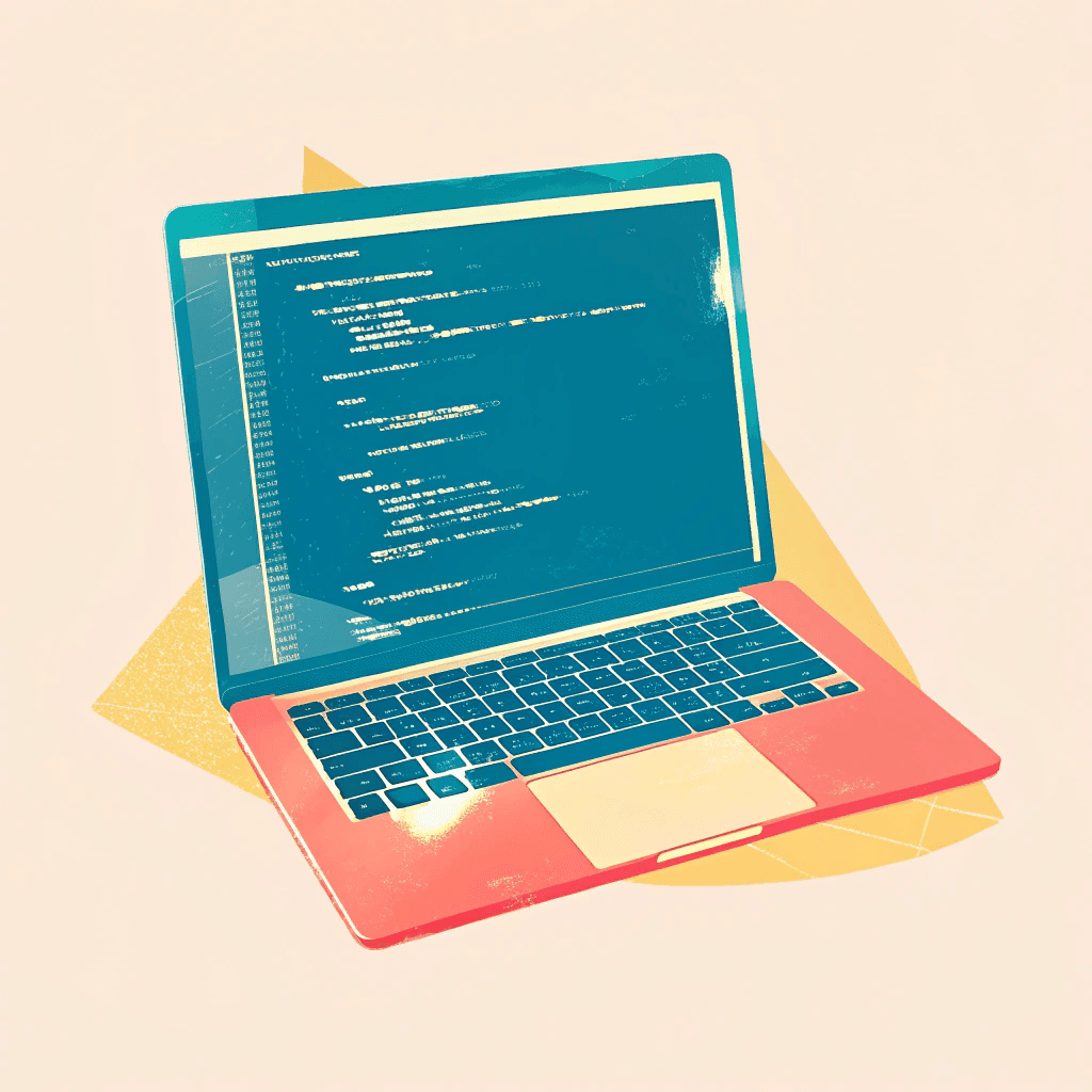 code on a laptop