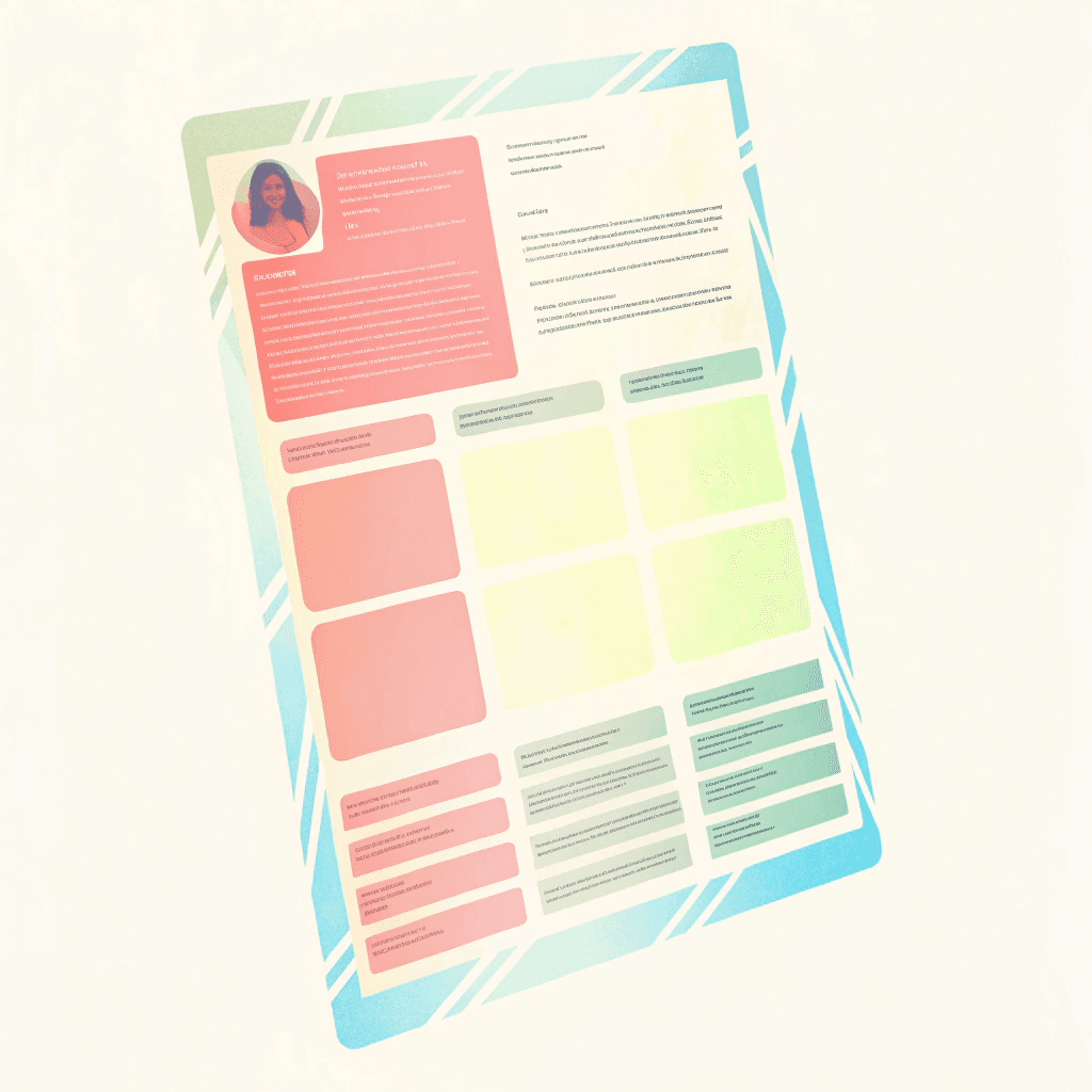 one page colourful resume