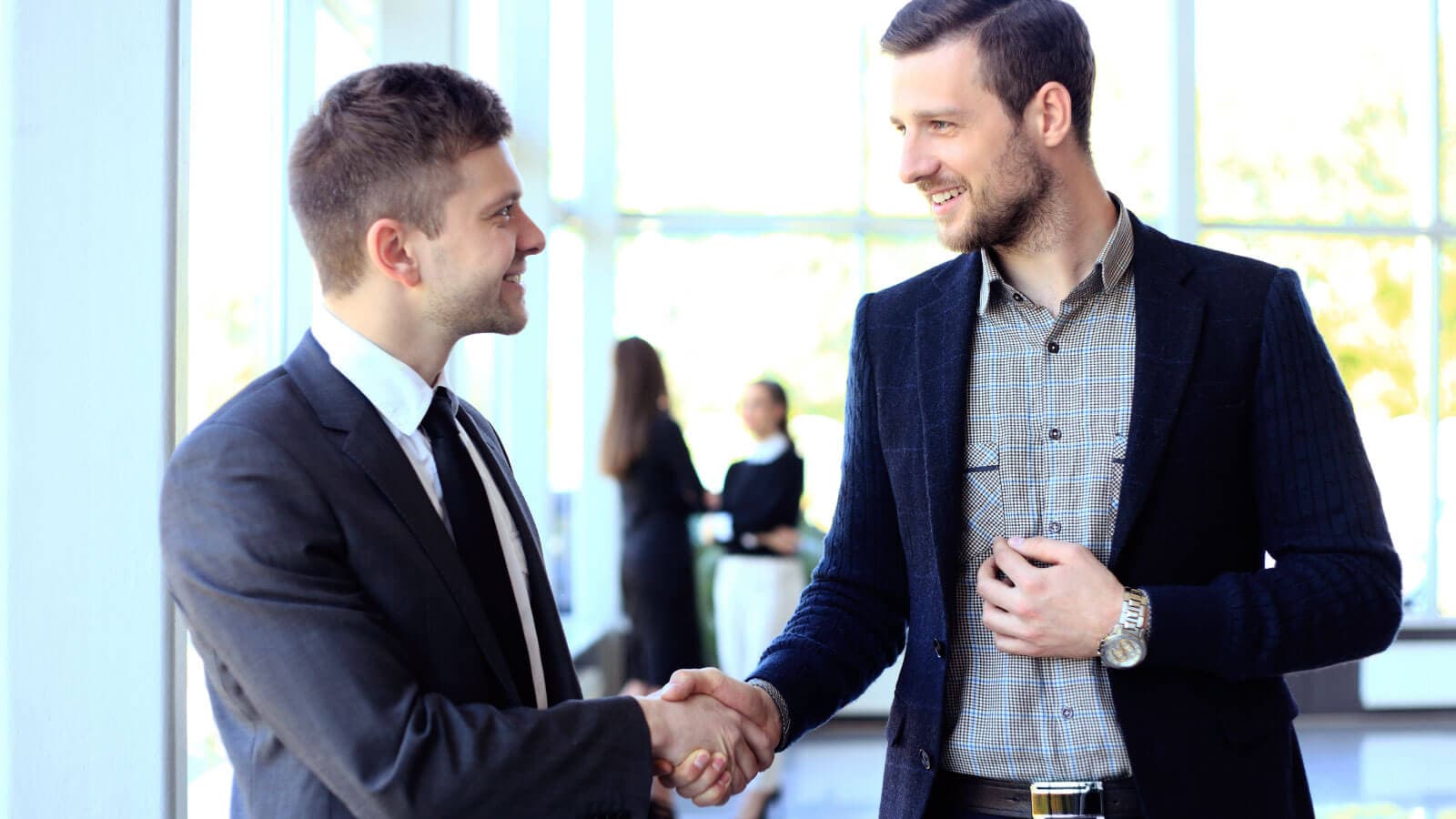 Two men shaking hands