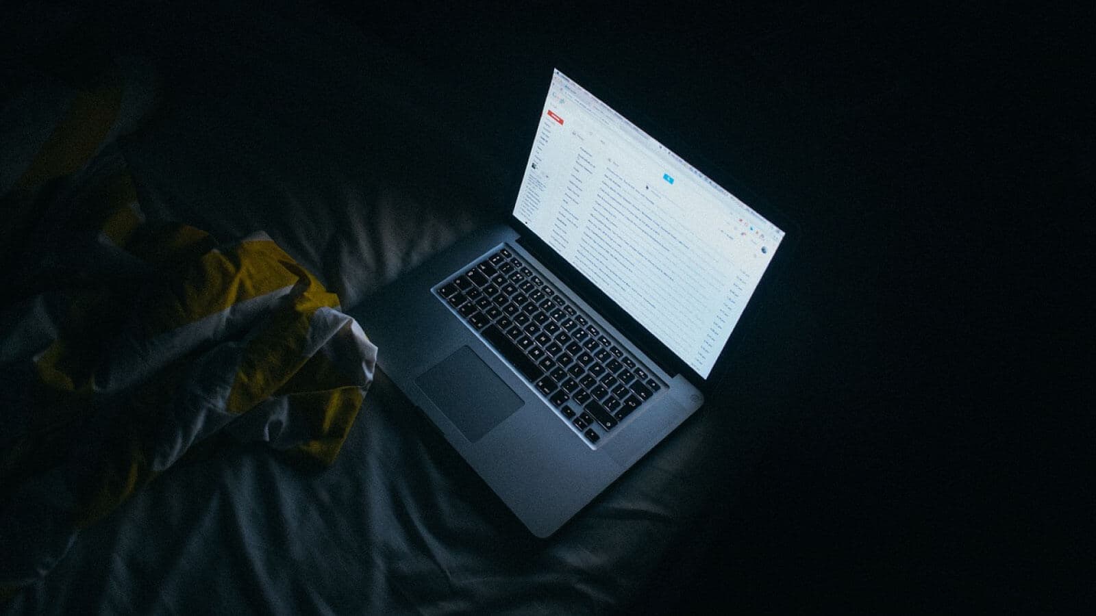 Gmail open on laptop