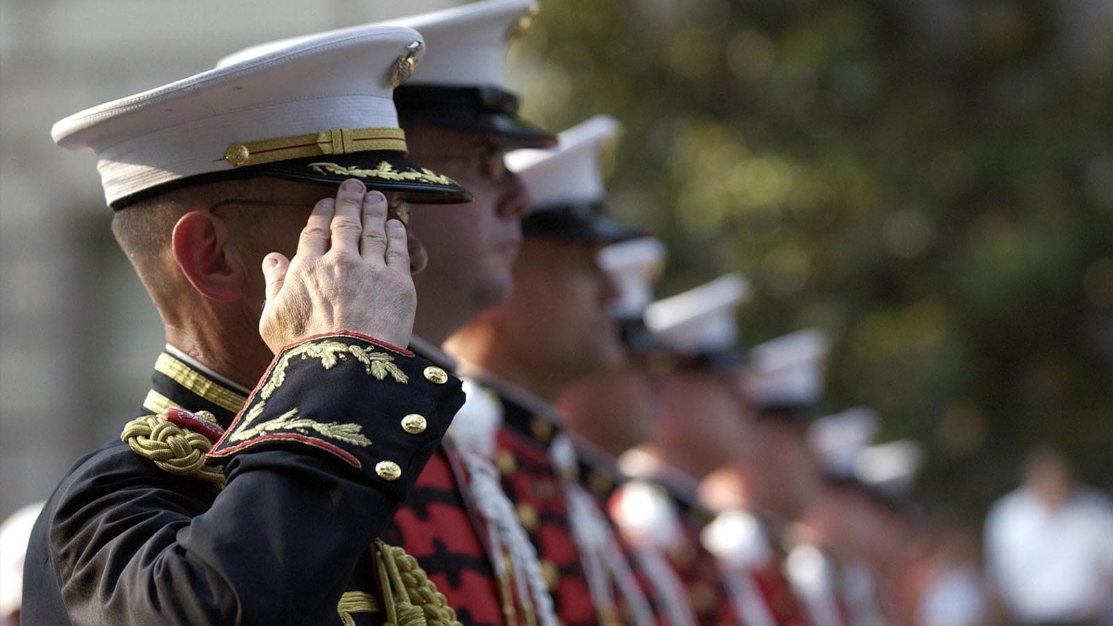 Soldier saluting