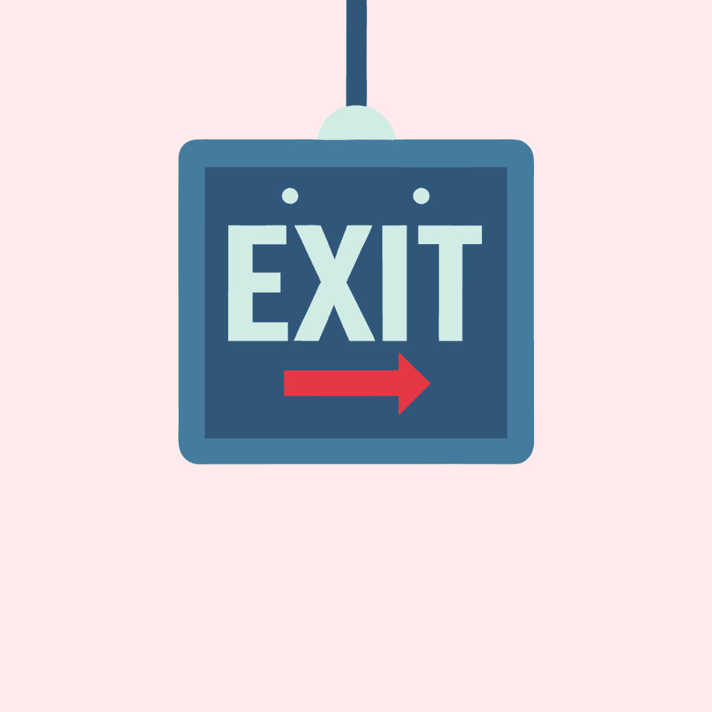 Exit sign