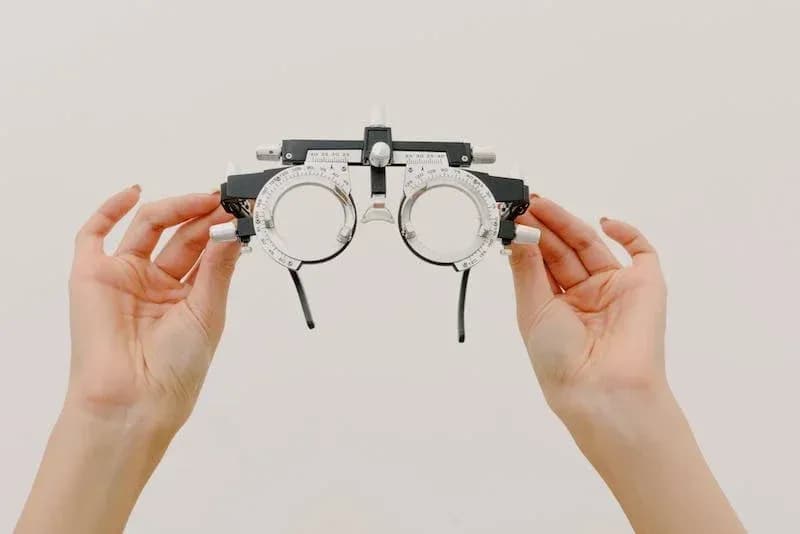 Optometrist at work
