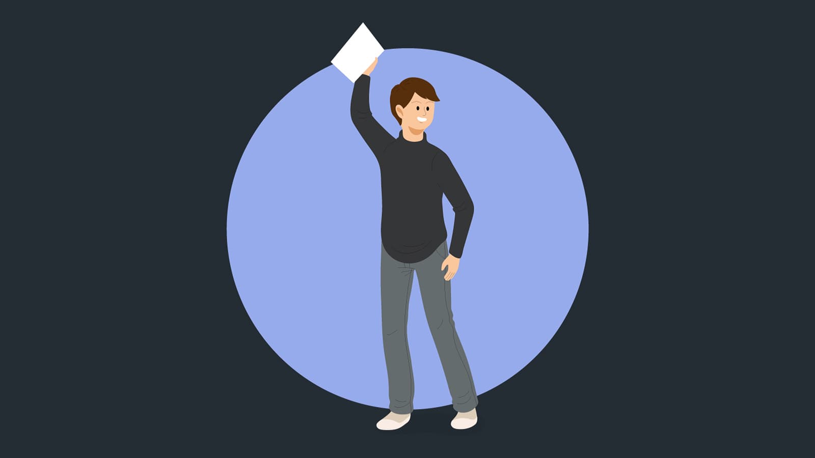 Man with new resume