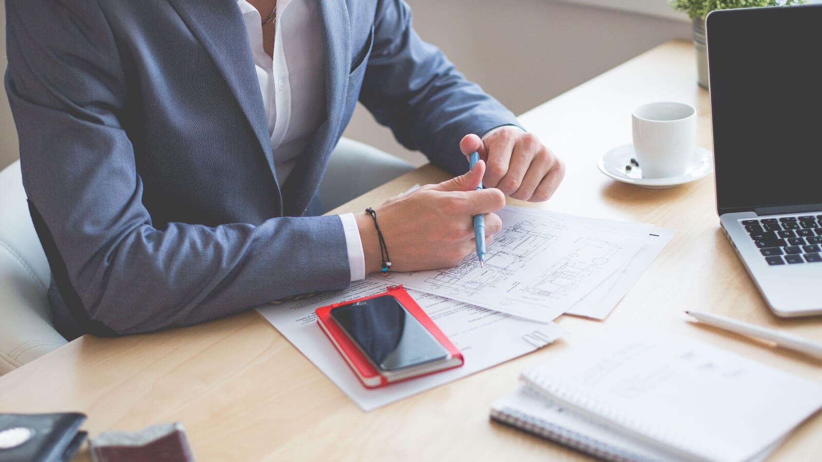 Man sitting at desk