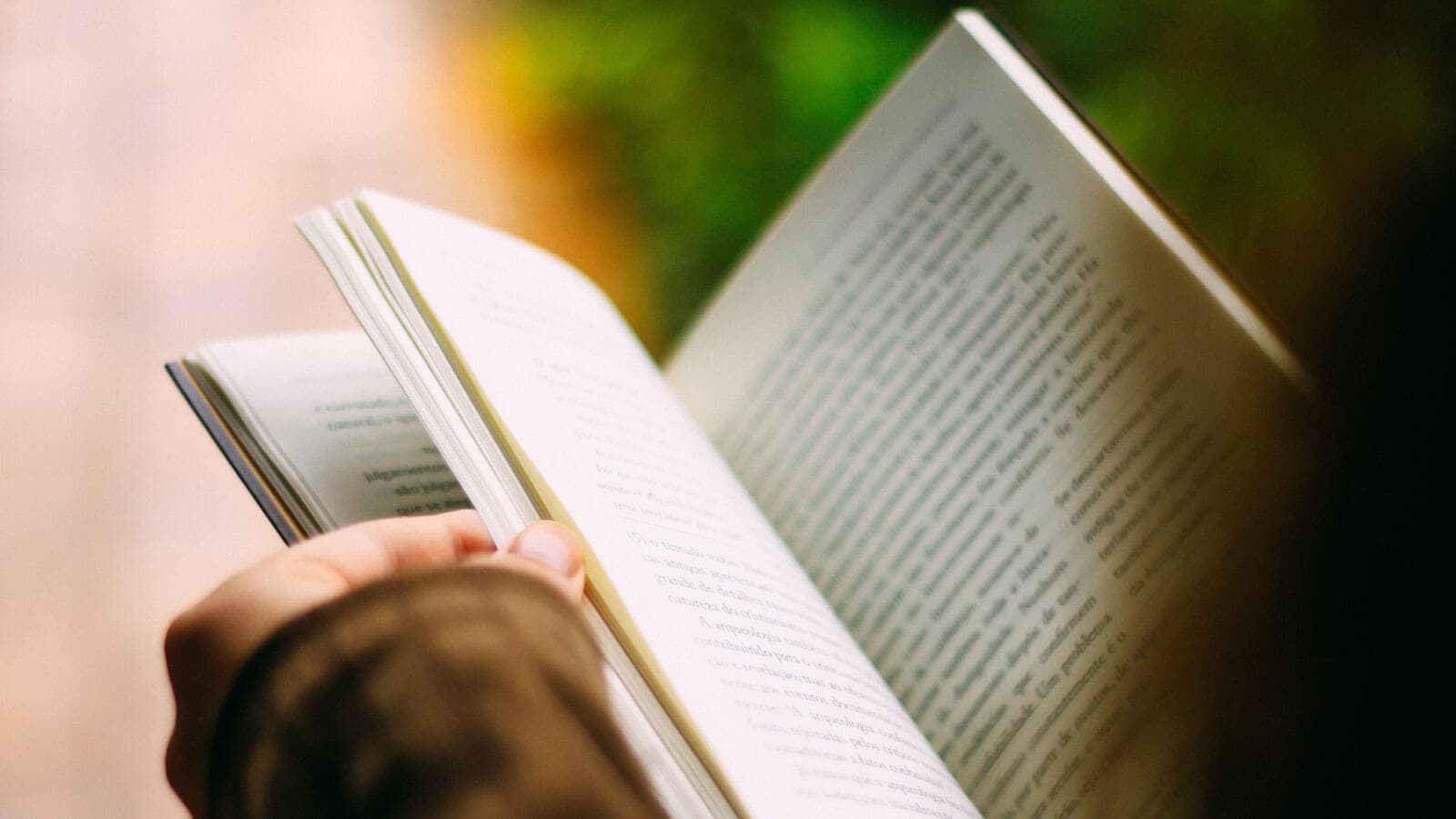 Reading a book