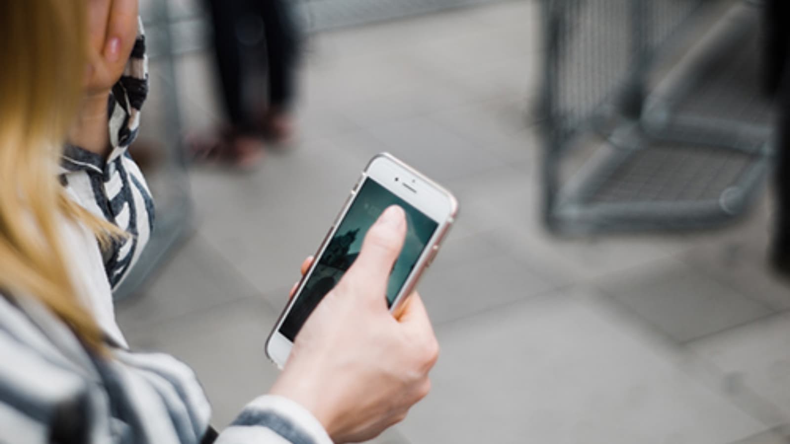 woman on her phone