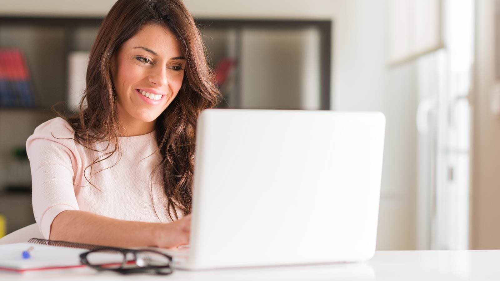 Woman at a computer